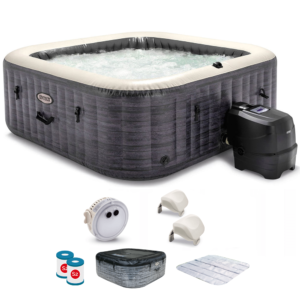 Piscina idromassaggio spa - Intex Quadrata Greystone Deluxe 28452NP - Ø196x71 cm
