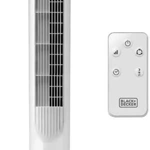 Ventilatore a colonna 100cm 45w 3 velocità bianco Black+decker BXEFT49E