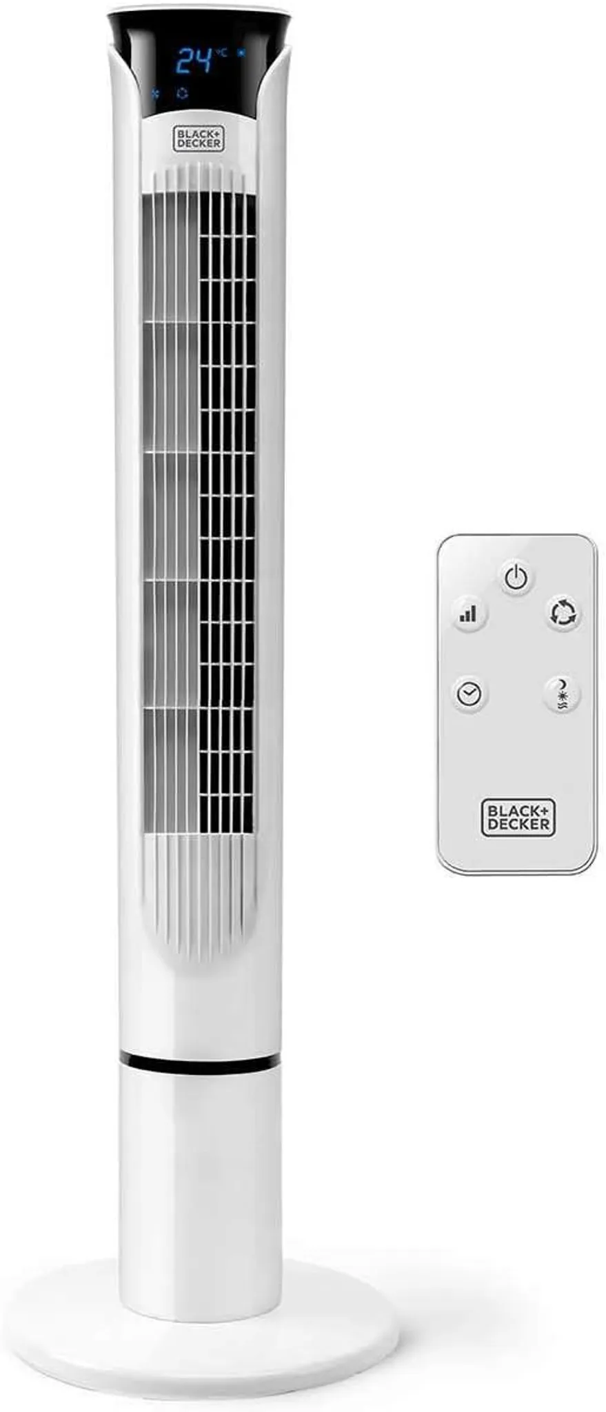 Ventilatore a colonna 100cm 45w 3 velocità bianco Black+decker BXEFT49E