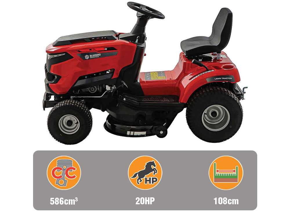 Blue Bird TR SL 108H Twin - Trattorino rasaerba con cambio idrostatico - Scarico laterale e Mulching – Image 3