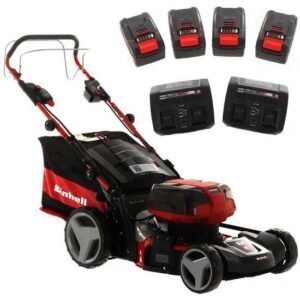 Einhell GE-CM 36/47 S HW Li - Kit - Tagliaerba semovente a batteria - 4x18V/4Ah - Taglio 47 cm